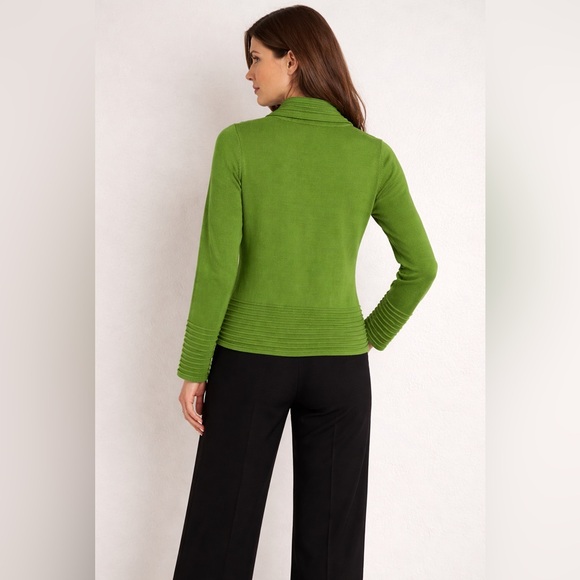 Jones New York Signature Green Button-Front Knit Jacket / Top – Size S - Picture 3 of 10